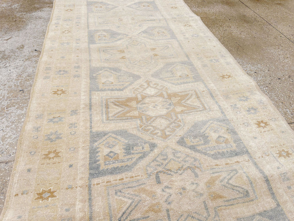 Vintage Persian Heriz Runner, No.33471 - Staging