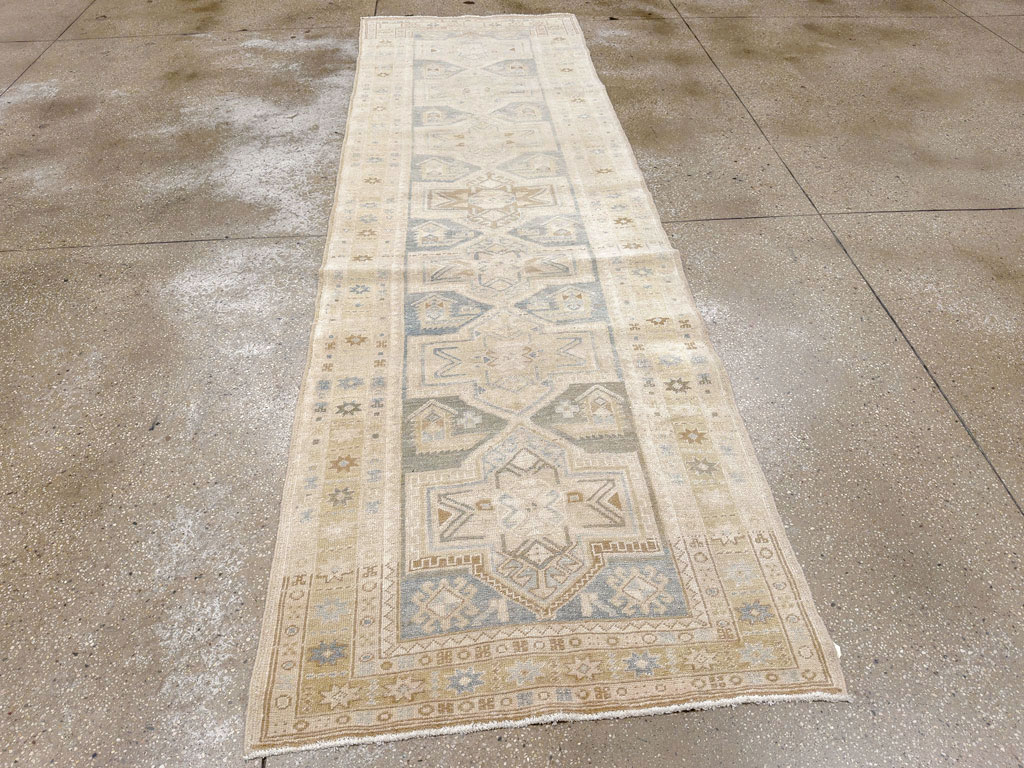 Vintage Persian Heriz Runner, No.33471 - Staging