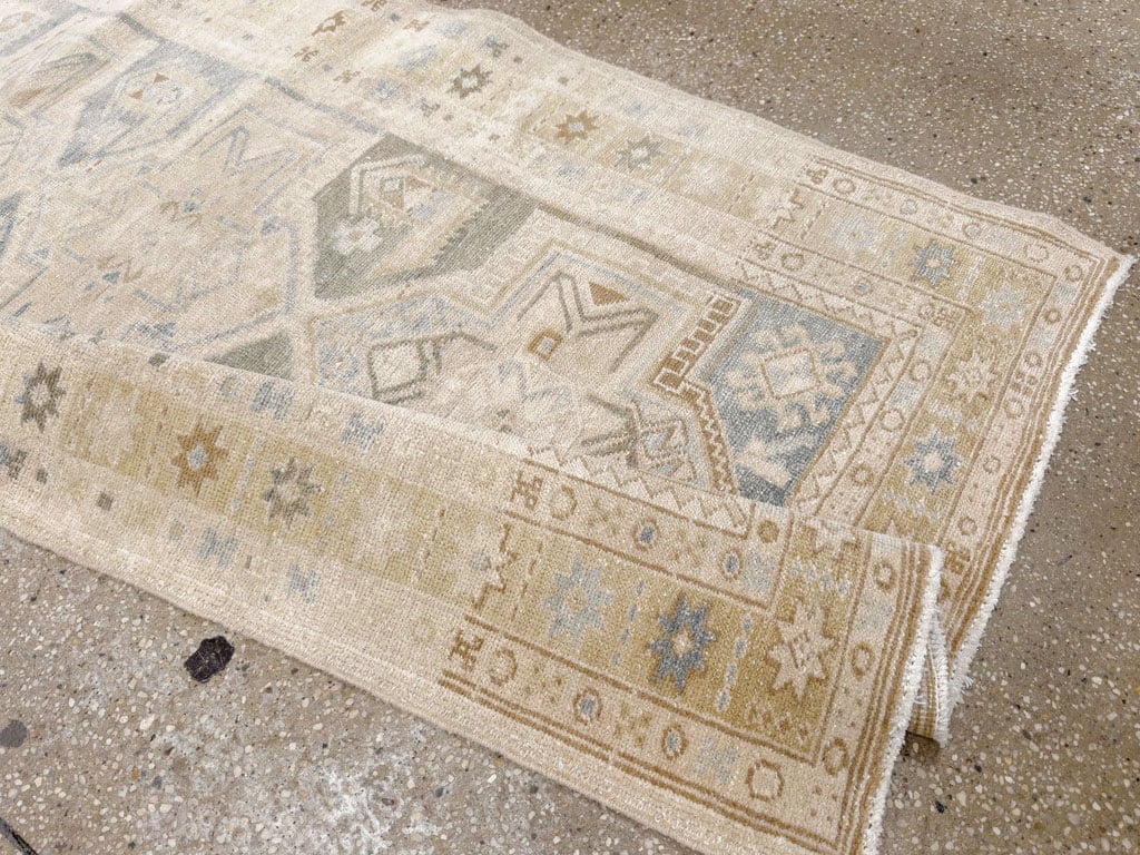 Vintage Persian Heriz Runner, No.33471 - Staging