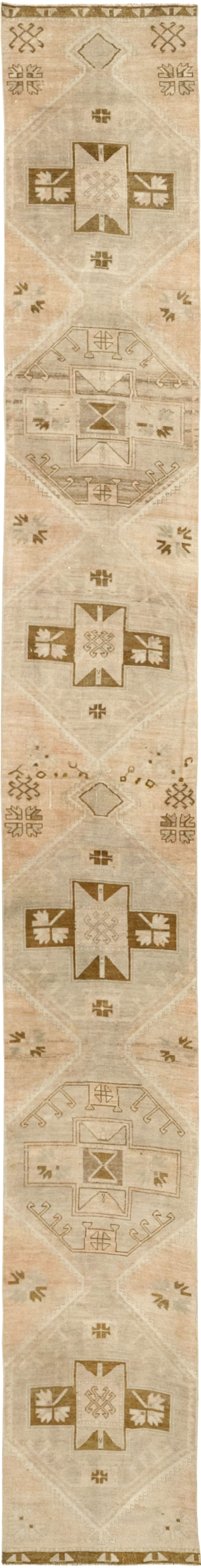 Vintage Turkish Anatolian Long Runner, No.33475 - Staging