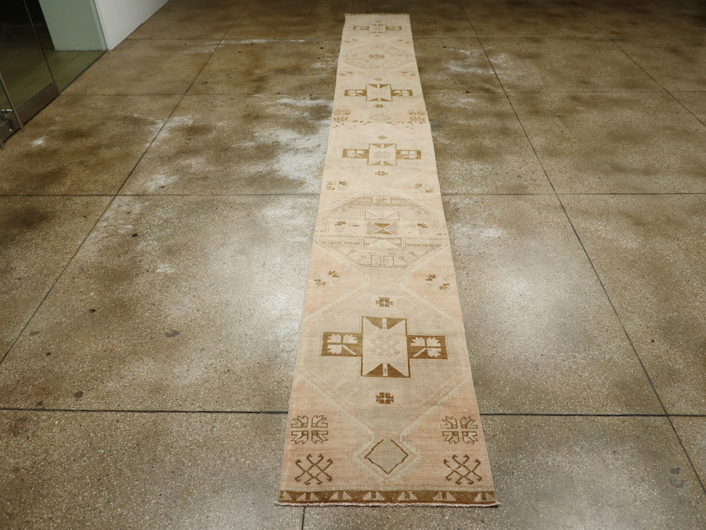 Vintage Turkish Anatolian Long Runner, No.33475 - Staging