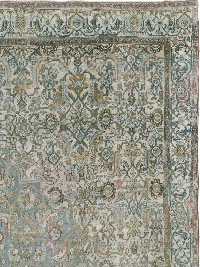 Antique Persian Bibikabad Large Square Room Size Carpet, No.33478 - Staging