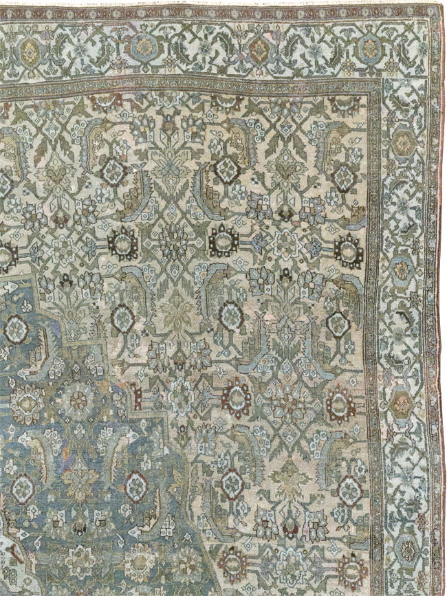 Antique Persian Bibikabad Large Square Room Size Carpet, No.33478 - Staging