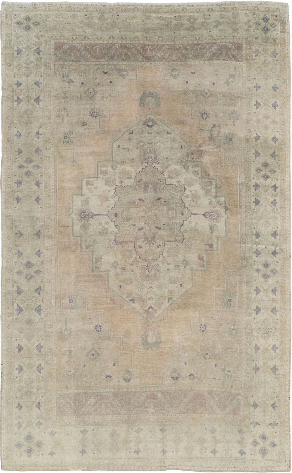 Vintage Turkish Anatolian Accent Carpet, No.33490 - Staging