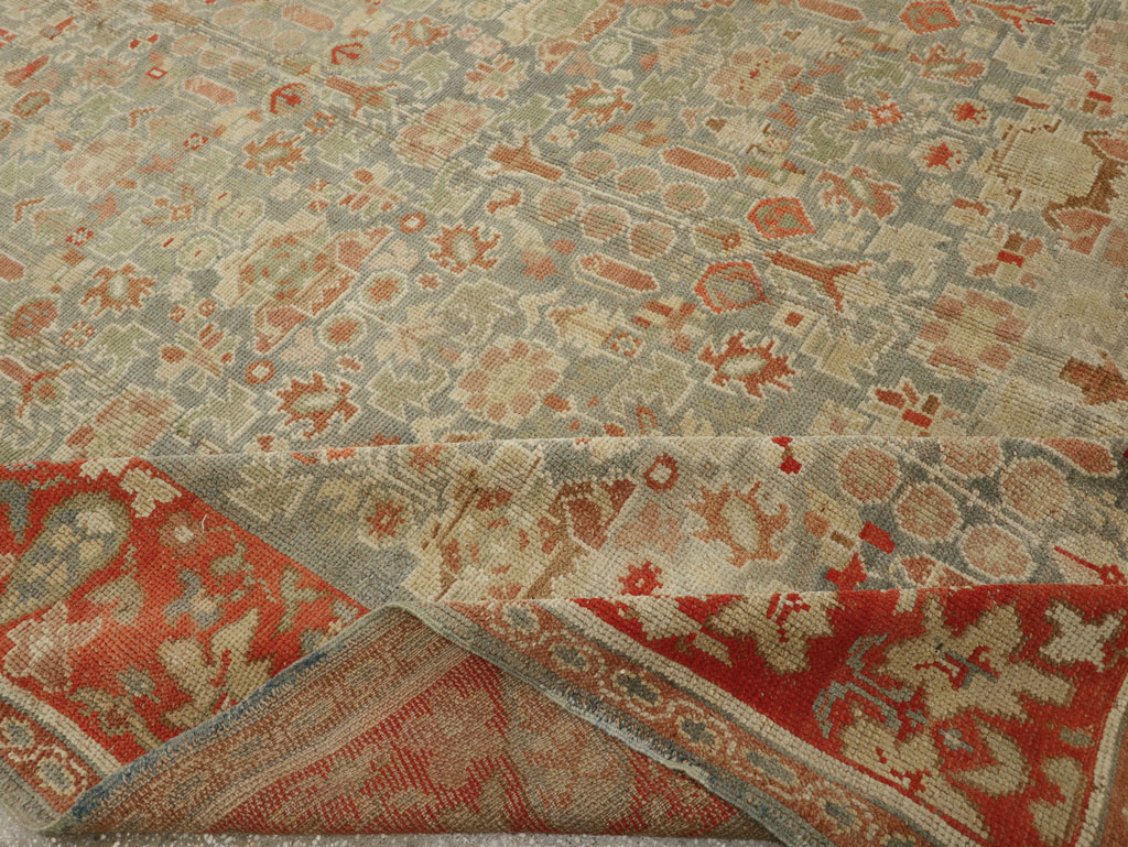 Antique European Oushak Room Size Rug, No.33573 - Staging