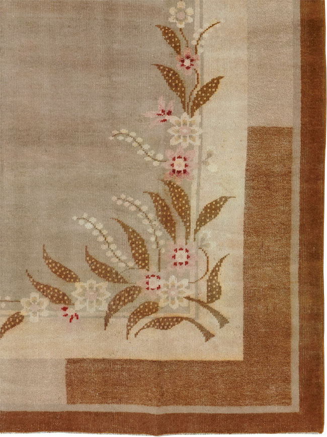 Vintage Indian Art Deco Room Size Carpet, No.33576 - Staging