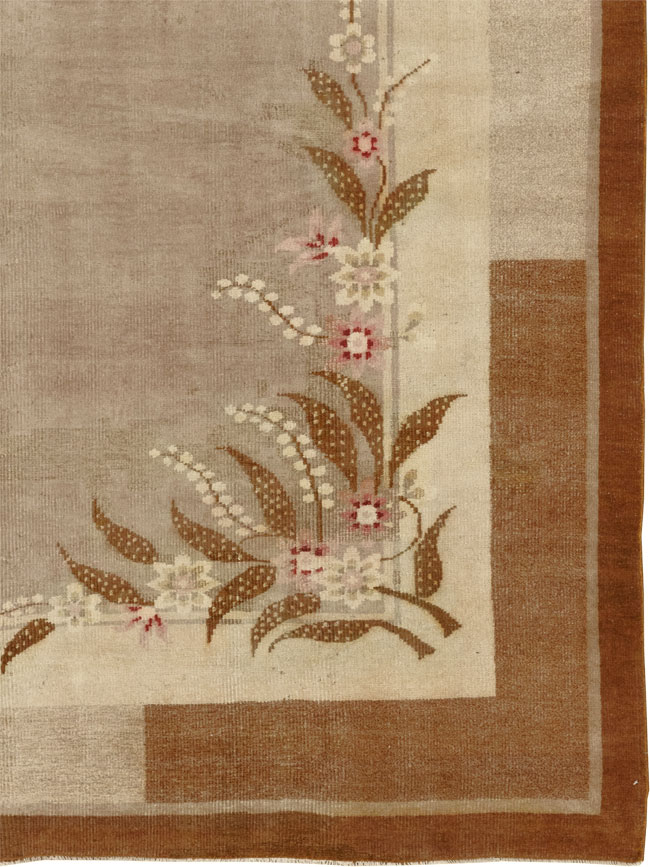 Vintage Indian Art Deco Room Size Carpet, No.33576 - Staging