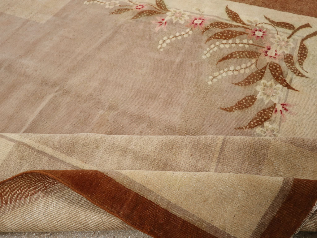 Vintage Indian Art Deco Room Size Carpet, No.33576 - Staging