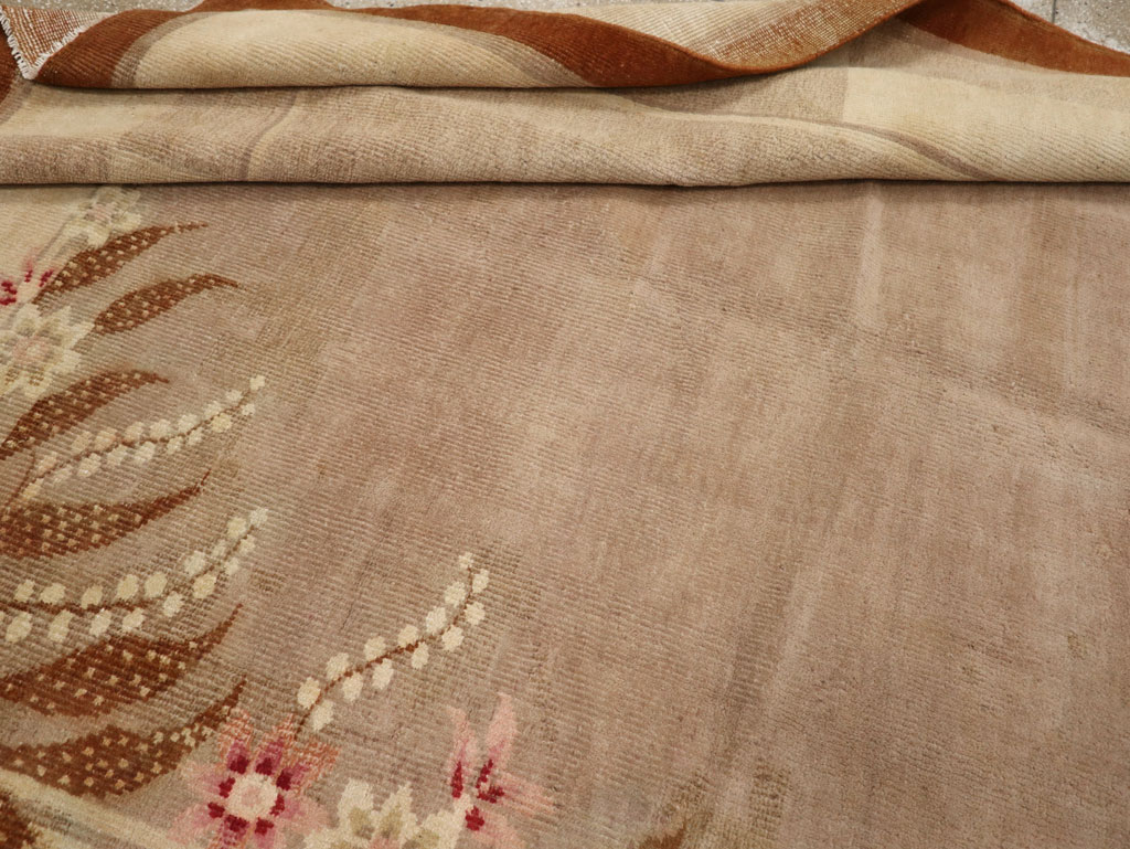 Vintage Indian Art Deco Room Size Carpet, No.33576 - Staging