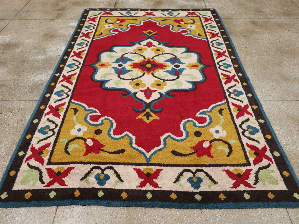 Vintage European Accent Rug, No.33579 - Staging