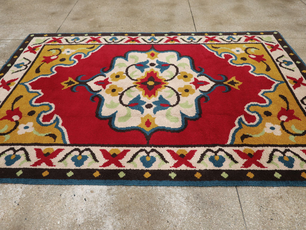 Vintage European Accent Rug, No.33579 - Staging