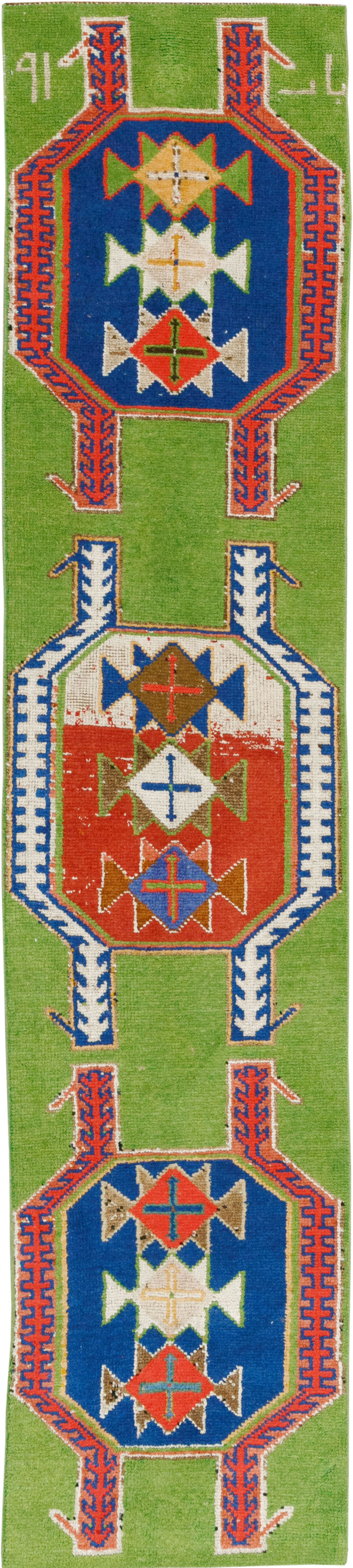 Vintage Turkish Anatolian Runner, No.33583 - Staging