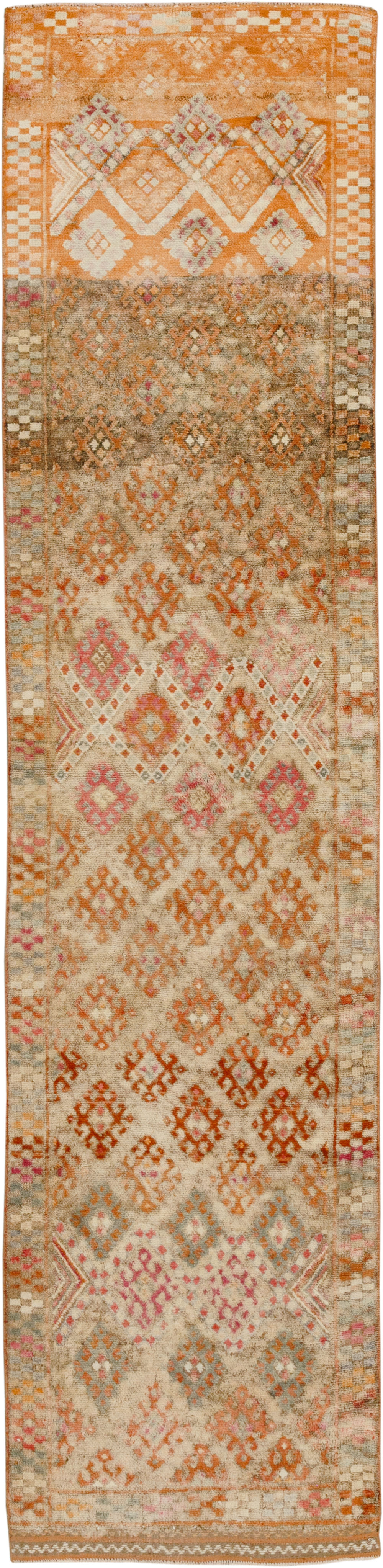 Vintage Turkish Anatolian Runner, No.33585 - Staging