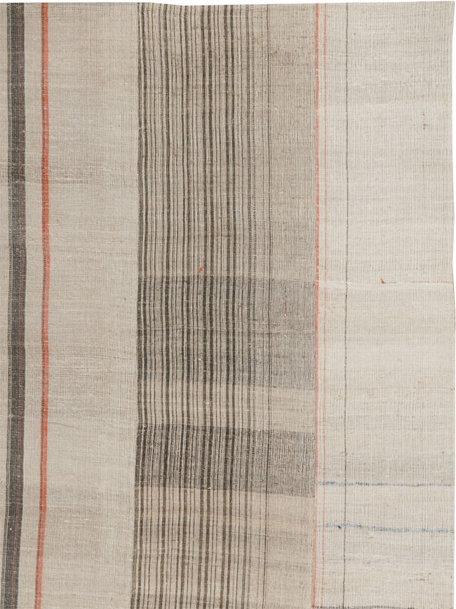 Vintage Turkish Flatweave Kilim Room Size Carpet, No.33592 - Staging