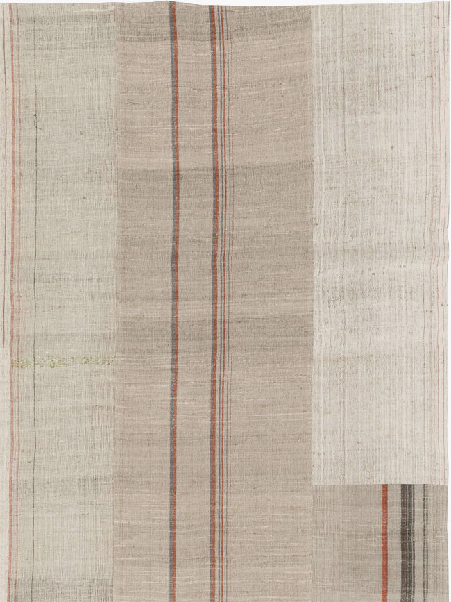 Vintage Turkish Flatweave Kilim Room Size Carpet, No.33594 - Staging