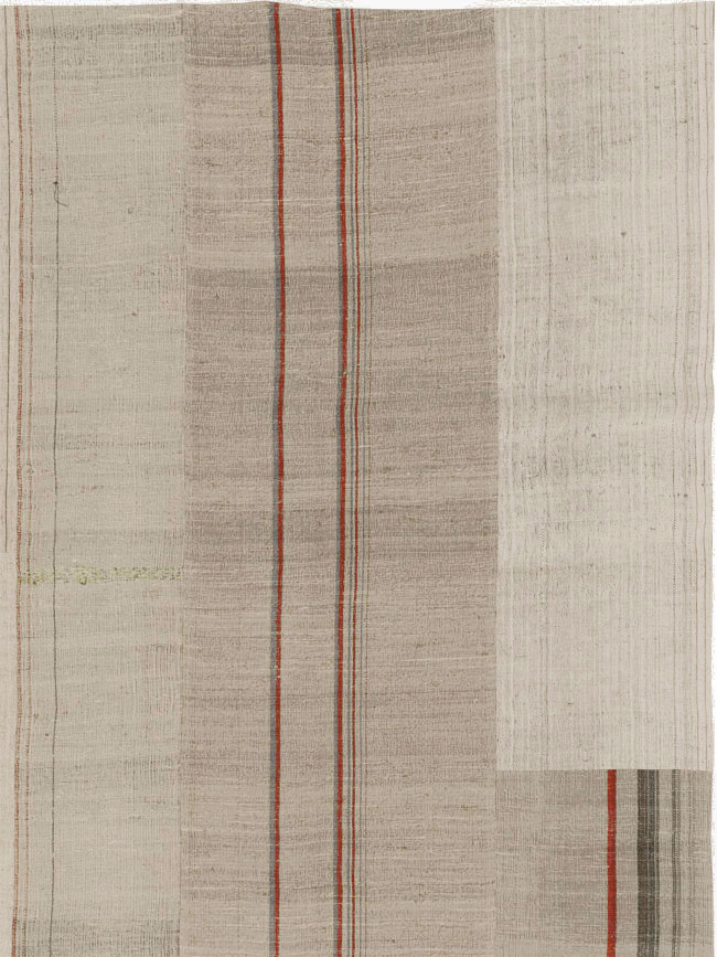 Vintage Turkish Flatweave Kilim Room Size Carpet, No.33594 - Staging