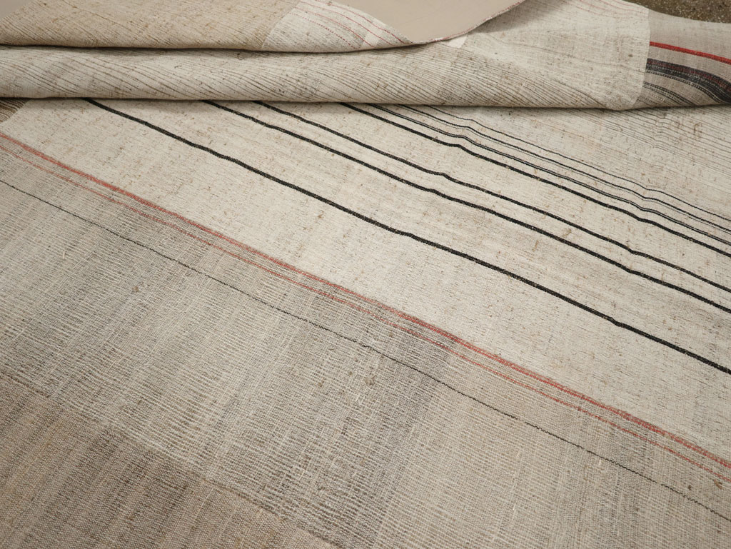 Vintage Turkish Flatweave Kilim Room Size Carpet, No.33594 - Staging