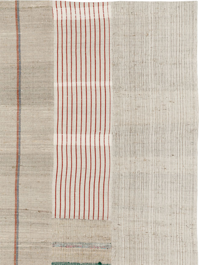 Vintage Turkish Flatweave Kilim Room Size Carpet, No.33595 - Staging