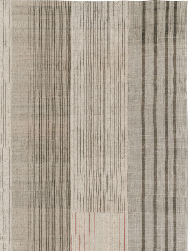 Vintage Turkish Flatweave Kilim Large Room Size Carpet, No.33596 - Staging