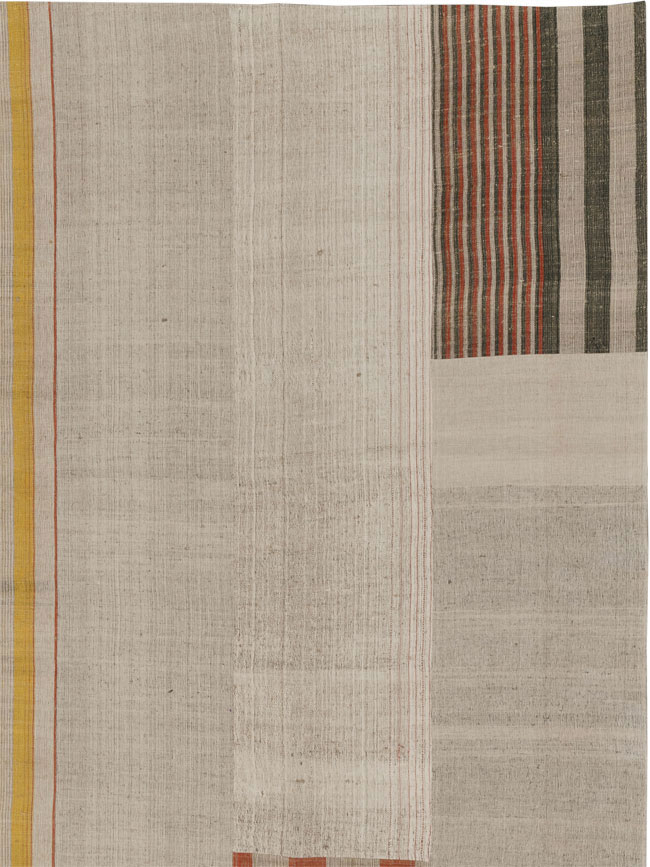 Modern Turkish Flatweave Kilim Large Carpet, No.33598 - Staging