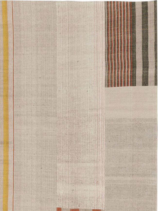 Vintage Turkish Flatweave Kilim Large Carpet, No.33598 - Staging