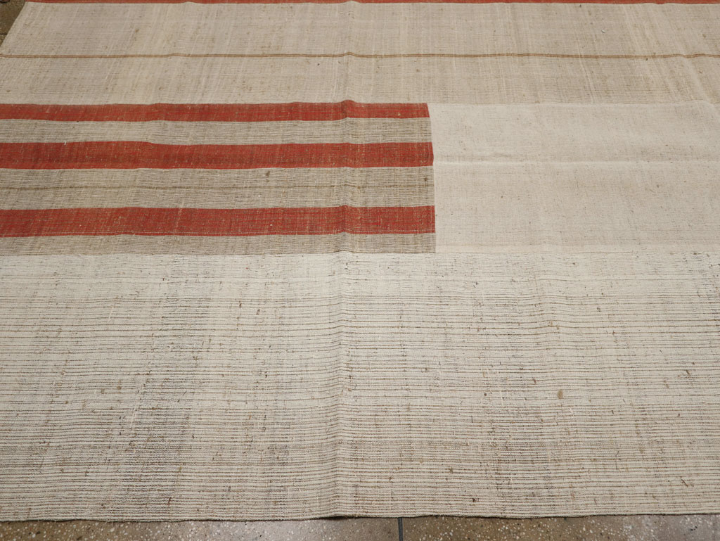 Vintage Turkish Flatweave Kilim Large Carpet, No.33598 - Staging