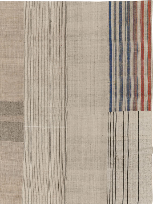 Vintage Turkish Flatweave Kilim Large Carpet, No.33600 - Staging