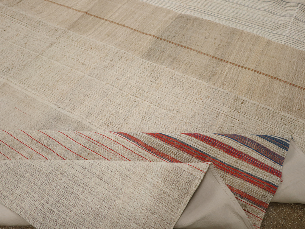 Vintage Turkish Flatweave Kilim Large Carpet, No.33600 - Staging
