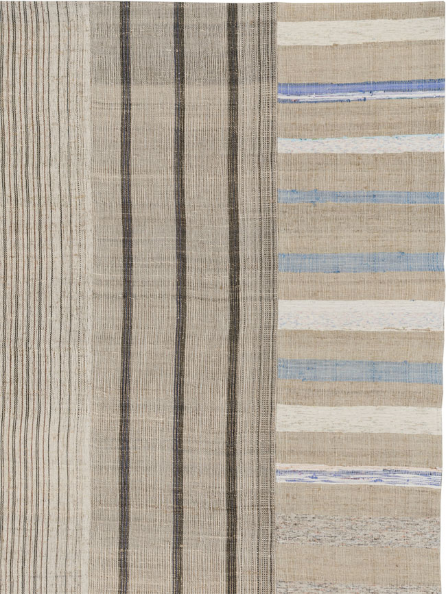 Vintage Turkish Flatweave Kilim Room Size Carpet, No.33601 - Staging