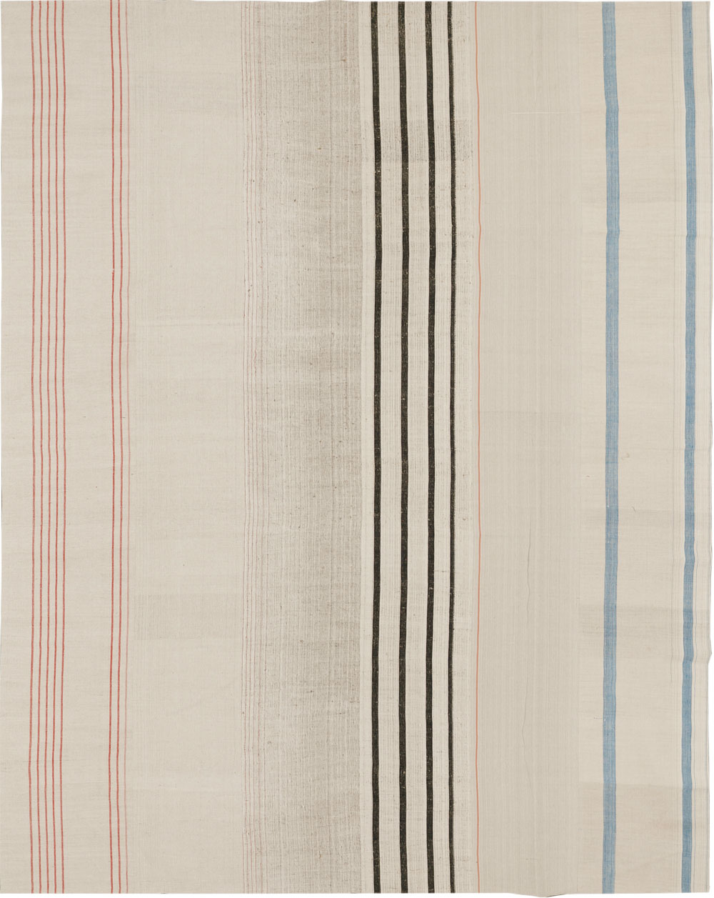 Vintage Turkish Flatweave Kilim Room Size Carpet, No.33604 - Staging