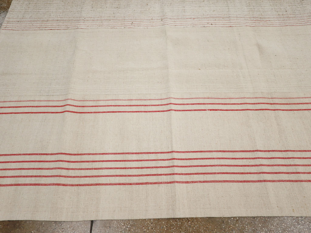 Vintage Turkish Flatweave Kilim Room Size Carpet, No.33604 - Staging