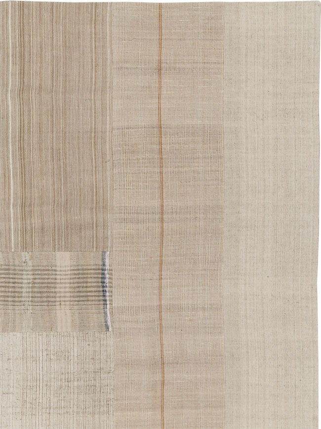 Vintage Turkish Flatweave Kilim Room Size Carpet, No.33607 - Staging