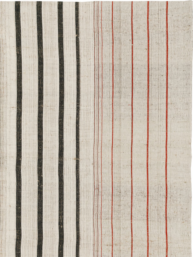 Vintage Turkish Flatweave Kilim Room Size Carpet, No.33608 - Staging