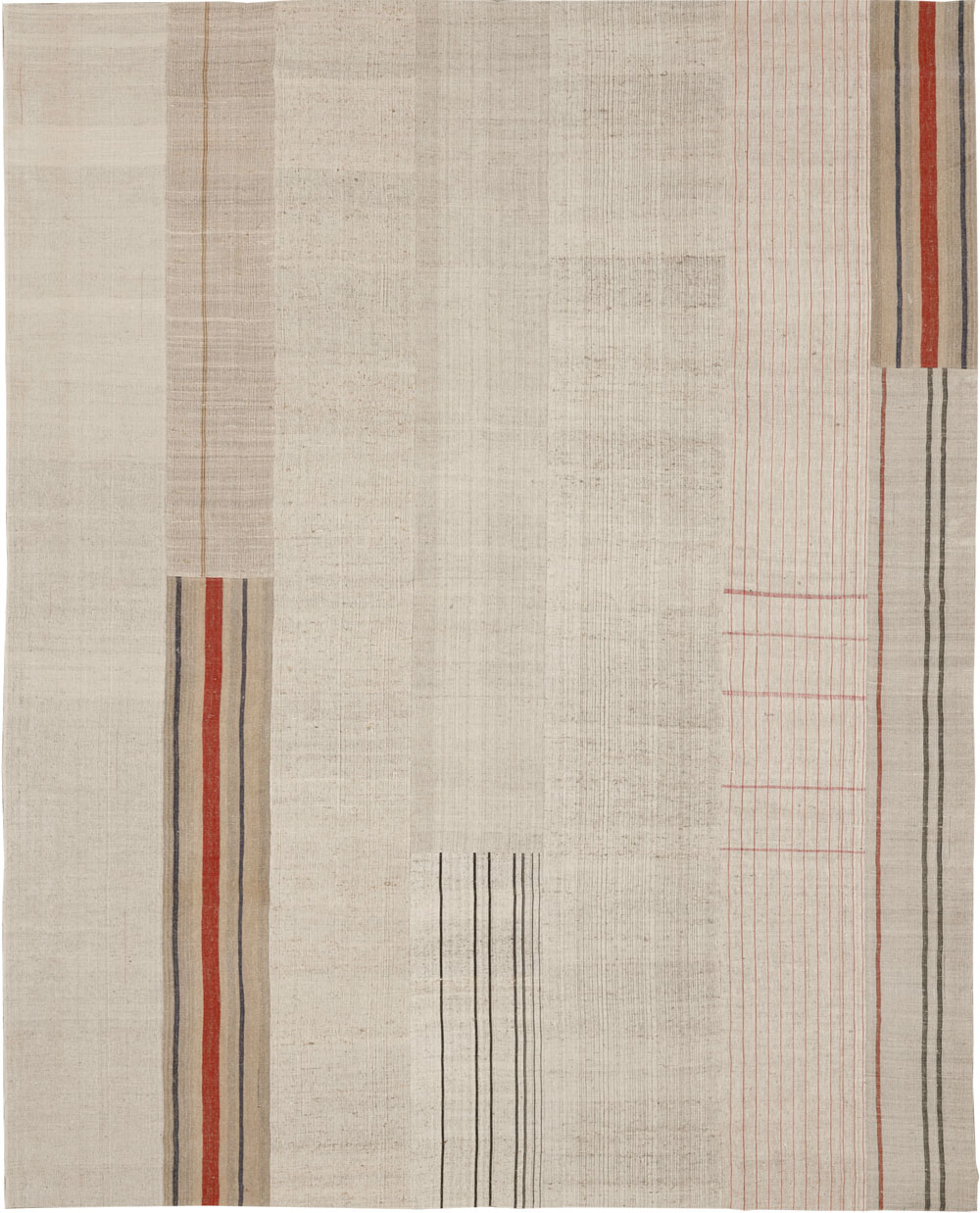 Vintage Turkish Flatweave Kilim Large Room Size Carpet, No.33610 - Staging