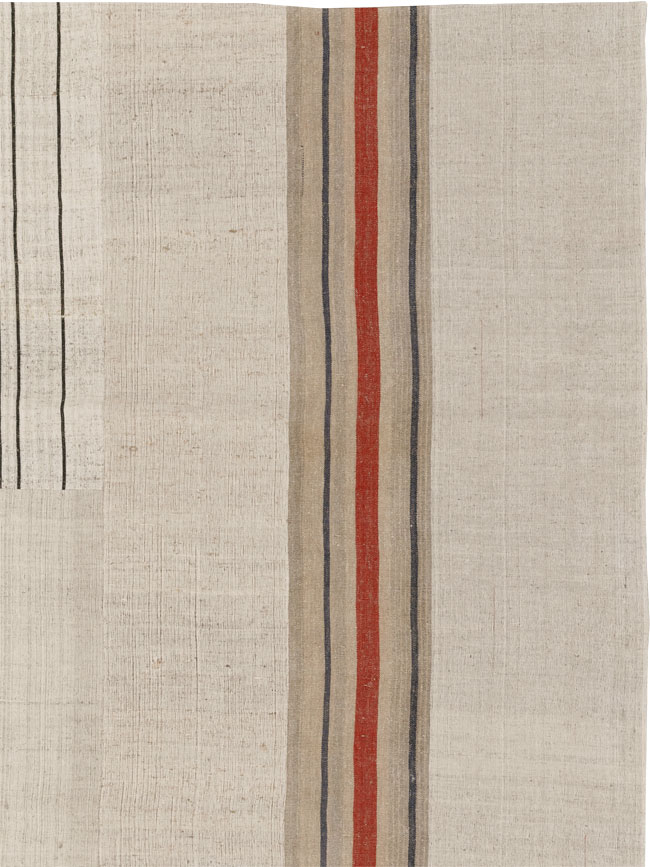 Vintage Turkish Flatweave Kilim Large Room Size Carpet, No.33610 - Staging