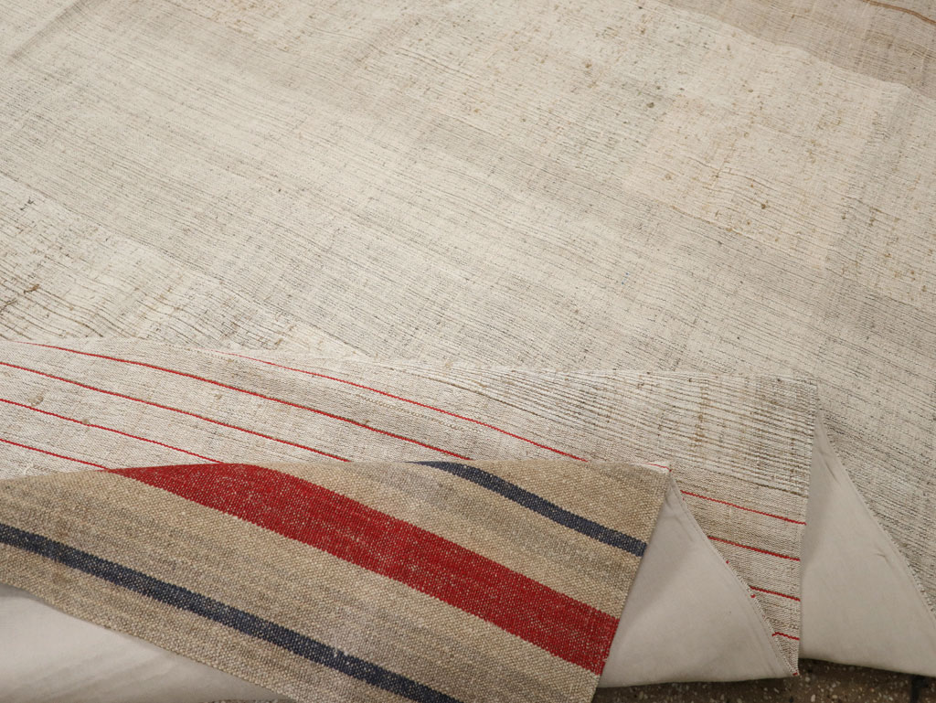 Vintage Turkish Flatweave Kilim Large Room Size Carpet, No.33610 - Staging