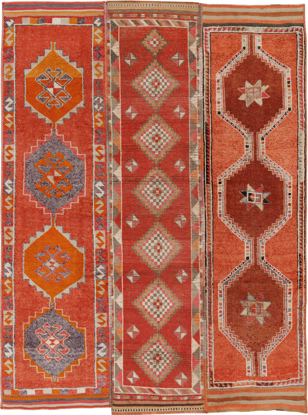 Vintage Turkish Anatolian Room Size Carpet, No.33613 - Staging