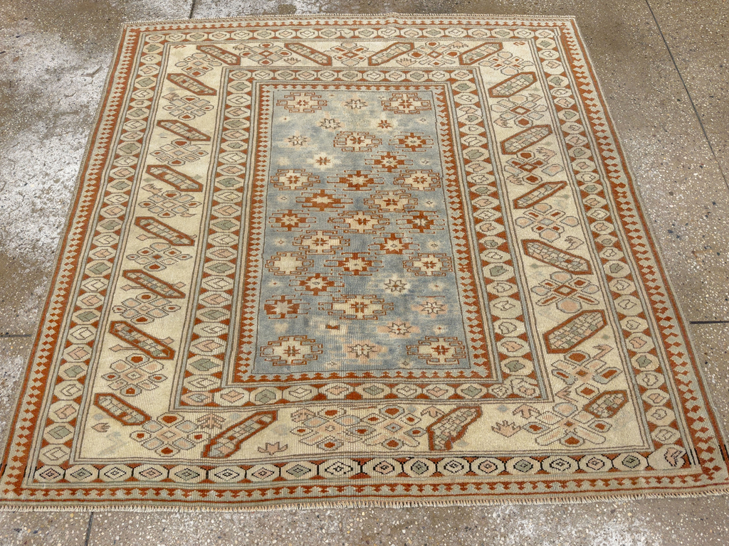 Vintage Caucasian Square Accent Rug, No.33628 - Staging