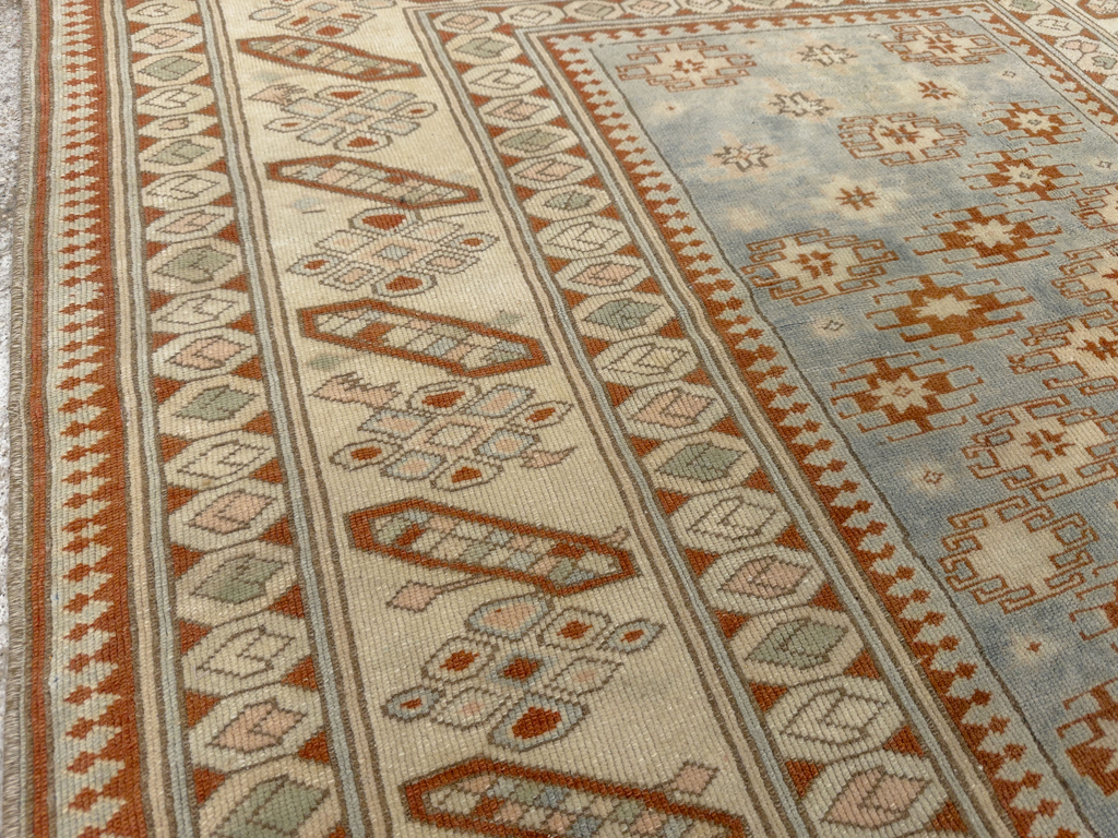 Vintage Caucasian Square Accent Rug, No.33628 - Staging