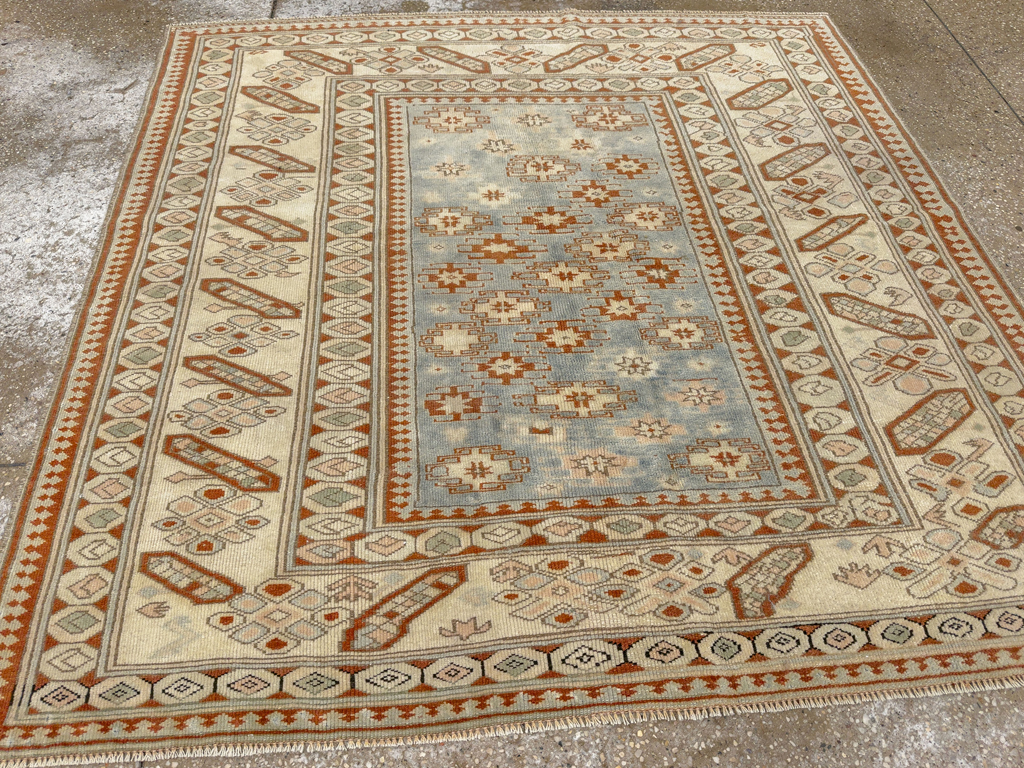 Vintage Caucasian Square Accent Rug, No.33628 - Staging