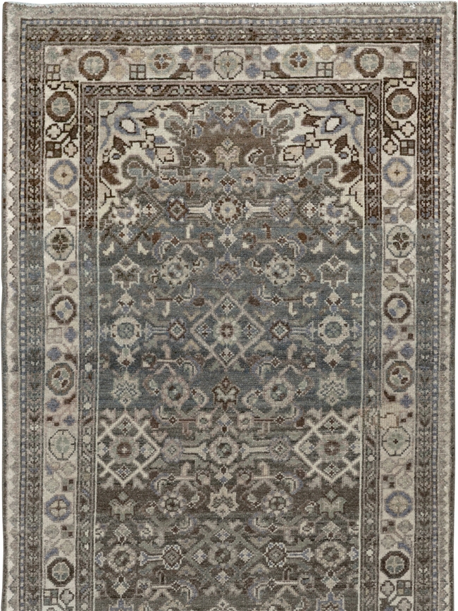 Antique Persian Malayer Long Runner, No.33631 - Staging