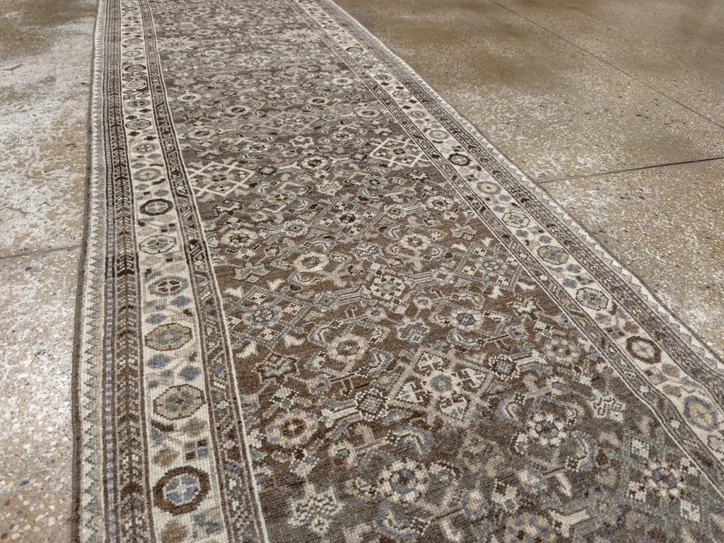 Antique Persian Malayer Long Runner, No.33631 - Staging