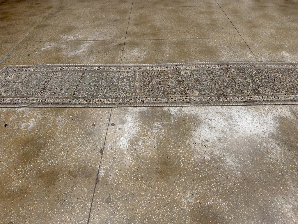 Antique Persian Malayer Long Runner, No.33631 - Staging