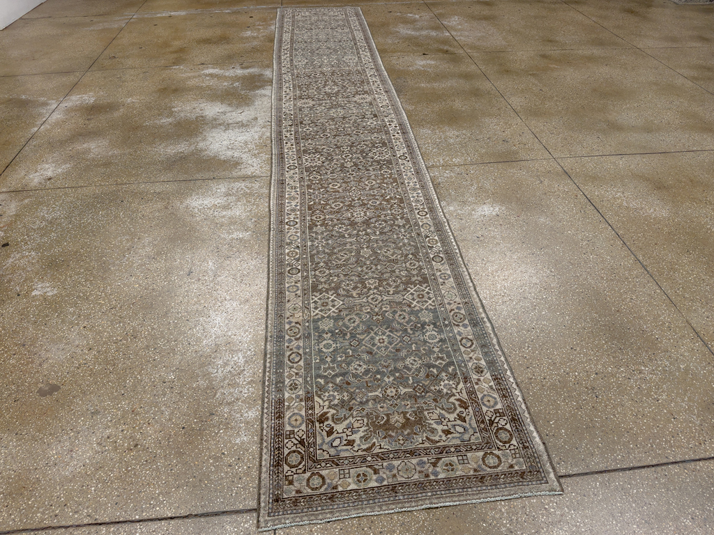 Antique Persian Malayer Long Runner, No.33631 - Staging