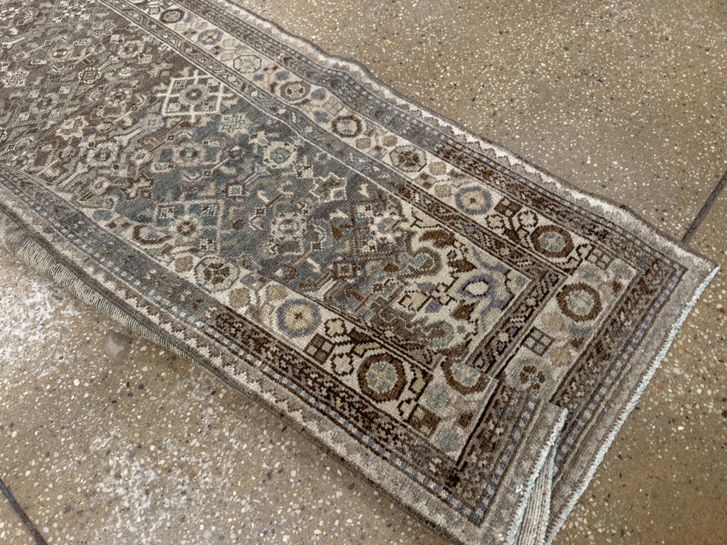 Antique Persian Malayer Long Runner, No.33631 - Staging