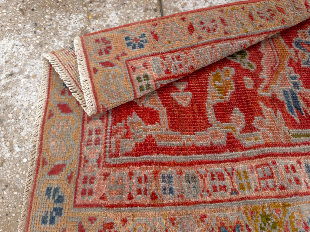 Antique Persian Sultanabad Throw Rug (Pair: 1 of 2), No.33634 - Staging