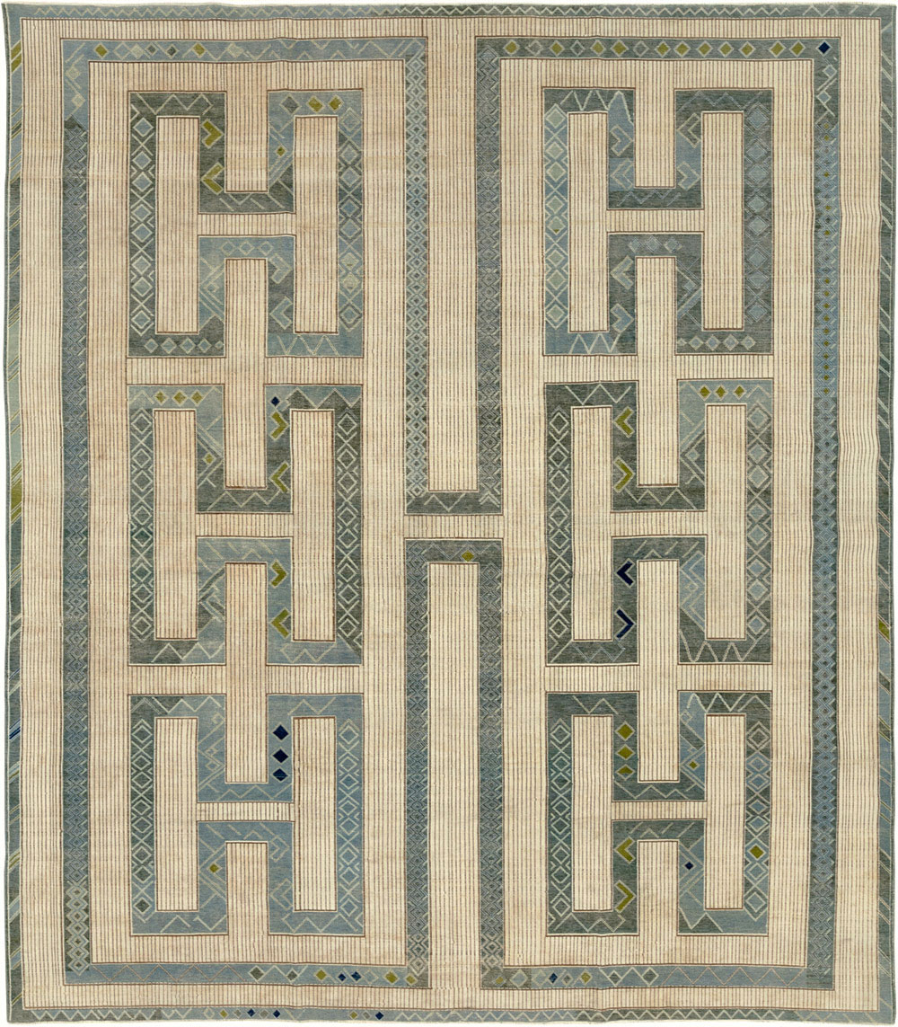 African Tuareg Inspired Turkish Modern Large Room Size Carpet, No.33646 - Staging