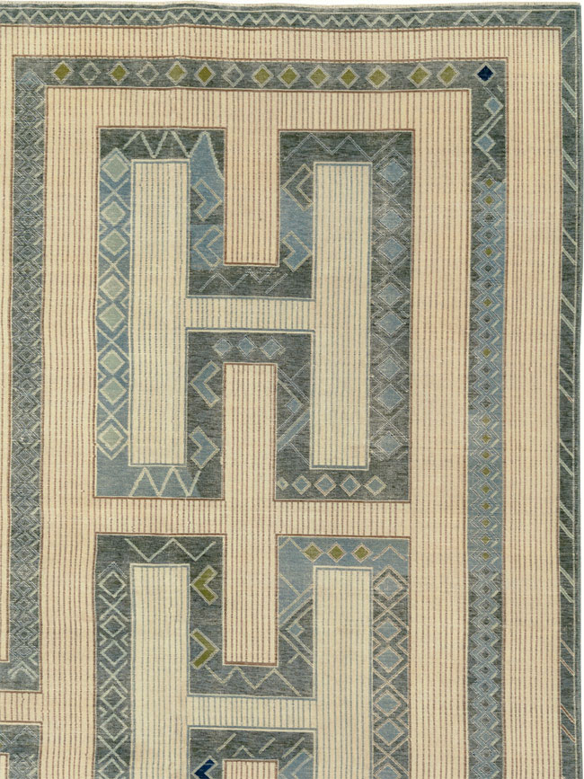 African Tuareg Inspired Turkish Modern Large Room Size Carpet, No.33646 - Staging
