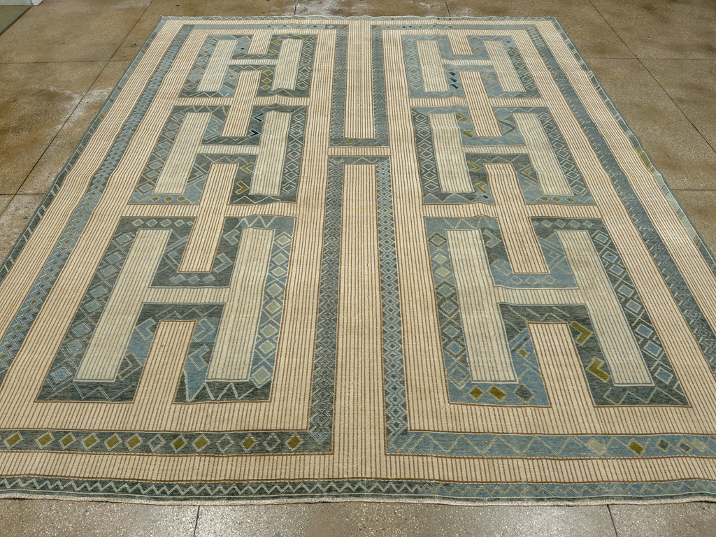 African Tuareg Inspired Turkish Modern Large Room Size Carpet, No.33646 - Staging