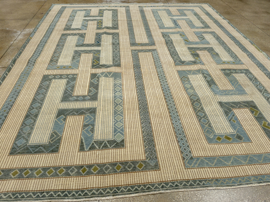 African Tuareg Inspired Turkish Modern Large Room Size Carpet, No.33646 - Staging